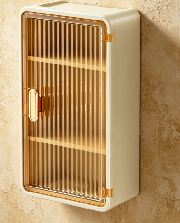 Wall-mounted Tissue Holder Storage Box – Waterproof storage for bath sponges, toiletries, wet wipes, and cosmetics