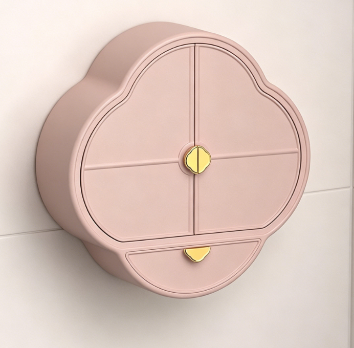 Wall-mounted cosmetic storage box – dustproof and waterproof with lid, drawer-style cosmetic organizer. - Image 2