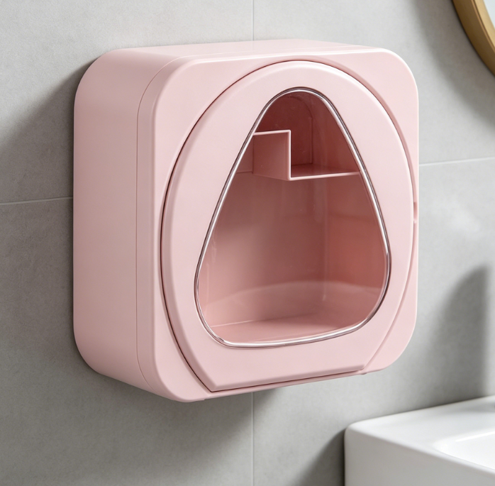 Wall-mounted Cosmetic Storage Box – Waterproof and dustproof, no drilling required, dual-use (desktop/wall) drawer-style storage box - Image 2