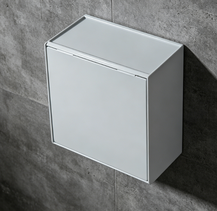 Large Capacity Wall-mounted Flip-top Storage Box – Plastic material, suitable for cotton swabs, tissues, trash cans, bathroom, kitchen, bedroom, office - Image 2