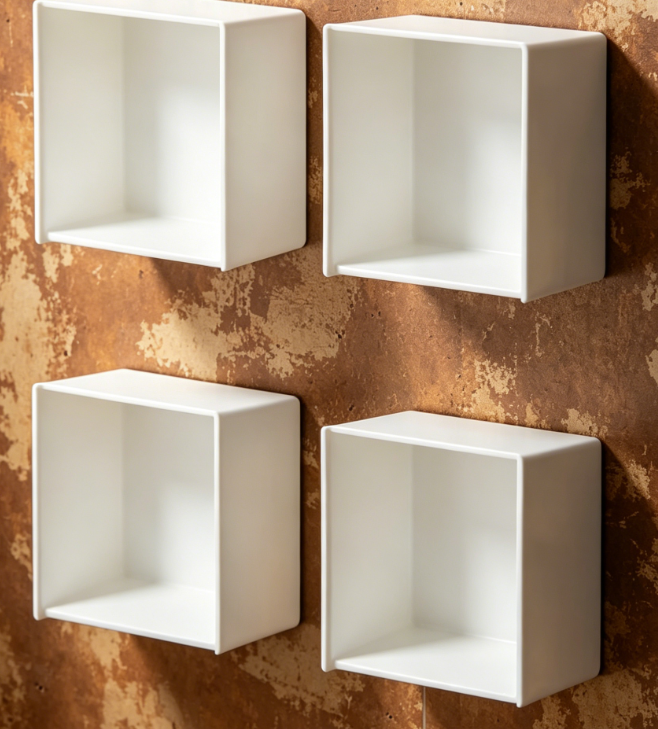 Drill-Free Self-Adhesive Wall-Mounted Storage Box – Plastic Bathroom Shelf with Lid, Space-Saving Wall Cabinet for Cotton Swabs and Cotton Pads - Image 2