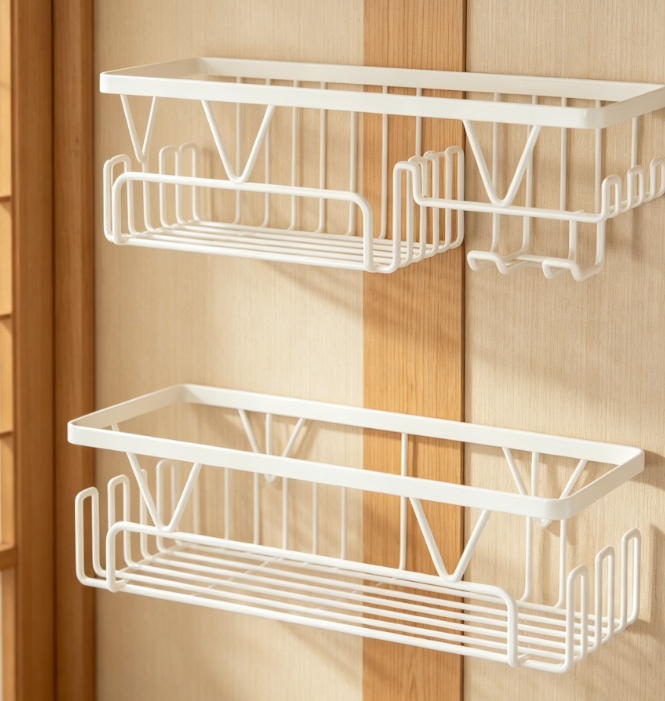 3-Piece Suction Cup Shower Rack – With Soap Holder and Hooks, Rust-Proof Metal Shower Rack